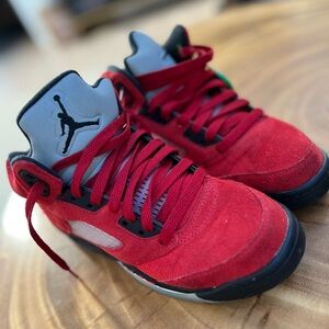 Jordan Kids' Red and Gray Sneakers